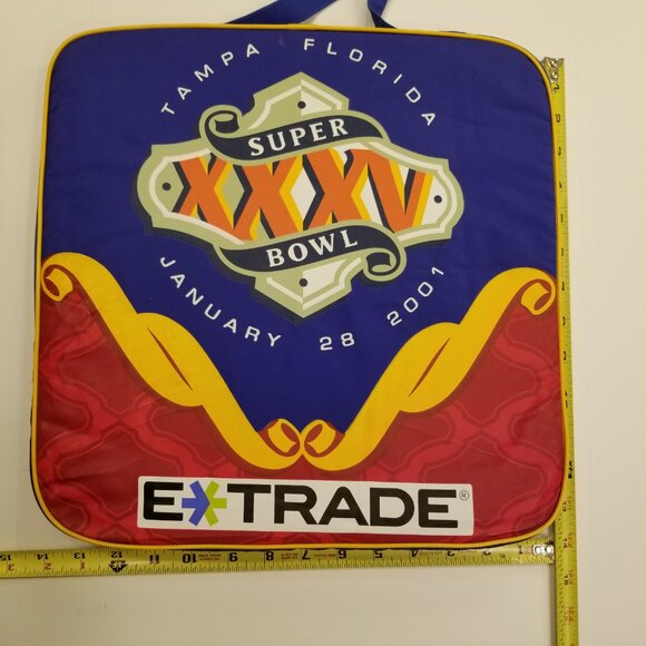 Authentic Super Bowl XXXV Stadium Seat Cushion, Tampa, Florida, Rare Collectible - Picture 9 of 13